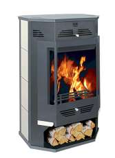 Стальной камин с дровницей Теплодар Румба фото в Бресте