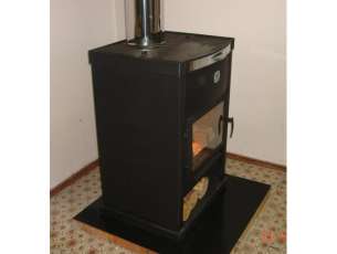 Стальная печь-камин с дровницей Теплодар ОВ-140 (прямой) фото в Бресте