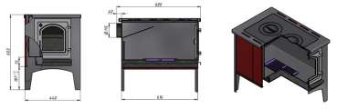 Купить Печь отопительная Везувий В9С в Бресте в Бресте