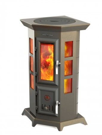 Отопительная печь Термофор Статика Квинта, чёрная бронза Амазонка бай фото в Бресте