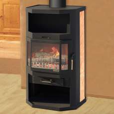 Купить стильный камин с шамотом Мета-Бел Ангара-Аква в Бресте фото в Бресте