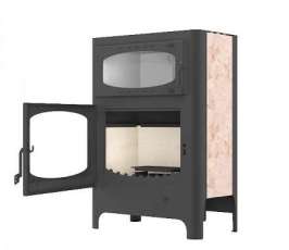 Печь-камин стальной Бавария Эко с духовкой и плитой фото в Бресте