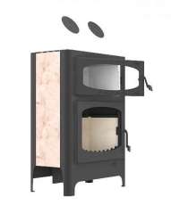 Печь-камин с шамотом Бавария Эко с духовкой и плитой в Бресте