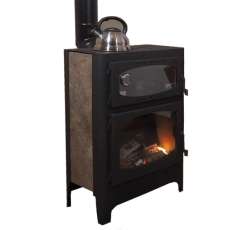 Печь-камин недорогая Бавария Эко с духовкой и плитой фото в Бресте