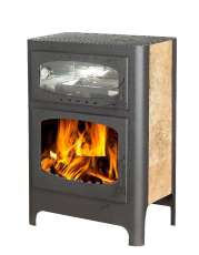 Печь-камин стальной Бавария Эко с духовкой и плитой фото в Бресте