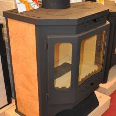 Стальной камин с шамотом Бавария призматик с плитой фото в Бресте