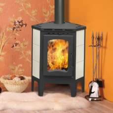 Стальной камин Бавария угловая Амазонка бай фото в интерьере в Бресте