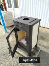 Недорогой камин со стеклом Бавария Оптима с плитой фото в Бресте