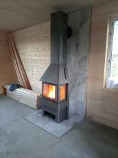 Недорогой камин Бавария со стеклами графит фото в интерьере в Бресте