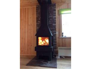 Недорогой камин Бавария 3 стекла чёрная фото в интерьере в Бресте