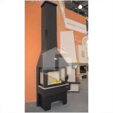 Недорогой камин Бавария 3 стекла чёрная фото в интерьере в Бресте