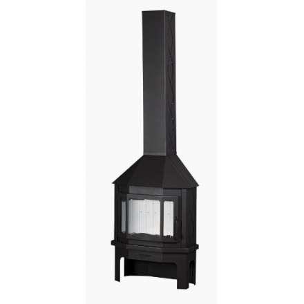 Камин Мюнхен пристенно-угловой чёрный Амазонка бай фото в Бресте