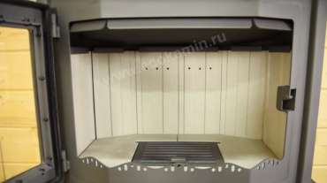 Стальной камин с шамотом Бавария Мюнхен графит фото в Бресте