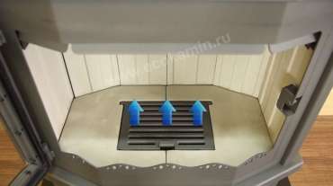 Стальной камин Мюнхен пристенно-угловой графит фото в Бресте