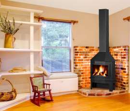 Стальной камин Мюнхен угловой графит фото в Бресте