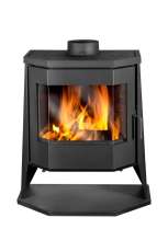 Стальной камин с шамотом Бавария панорама призма с плитой фото в Бресте