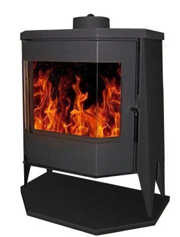 Печь-камин Бавария панорама призма с плитой Амазонка бай фото в Бресте