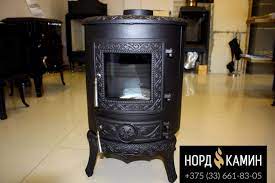 Купить Печь-камин NORDflam Palestro patine в интерьере в Бресте Амазонка бай фото в Бресте