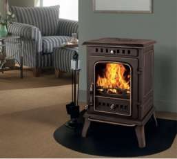 Печь-камин чугунный FireWay Erik в интерьере патина медь Амазонка бай фото в Бресте