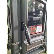 Печь-камин чугунный FireWay Bruno в интерьере патина медь Амазонка бай фото в Бресте