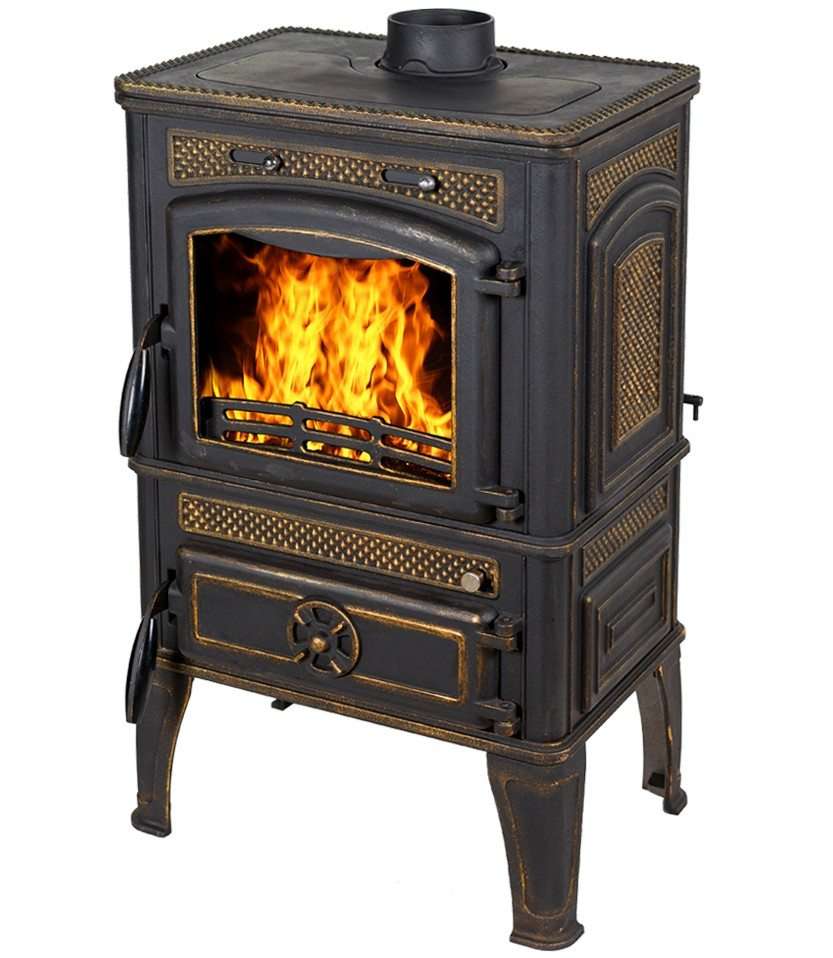 Печь-камин FireWay Dacha патина бронза Амазонка бай фото в Бресте