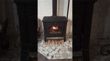 Печь-камин чугунный FireWay Gunter в интерьере чёрный Амазонка бай фото в Бресте