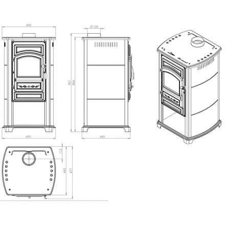Купить Печь-камин NORDflam Merido в Бресте Амазонка бай фото в Бресте