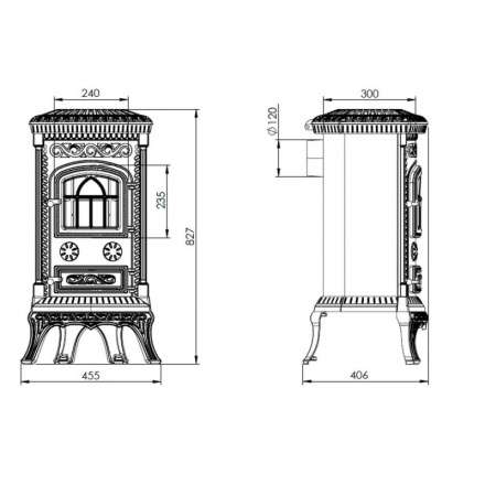 Купить Печь-камин NORDflam Plato patine чугун в Бресте Амазонка бай фото в Бресте