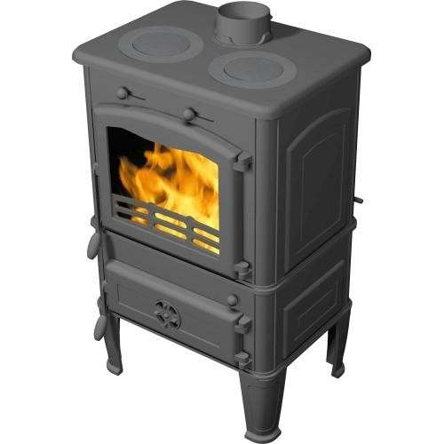 Печь-камин FireWay Dacha с варочной поверхностью чёрный Амазонка бай фото в Бресте