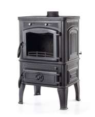 Печь-камин чугунный FireWay Dacha с варочной поверхностью патина бронза Амазонка бай фото в Бресте