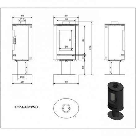 Купить Печь-камин Kratki KOZA/AB/S/N/DR в интерьере в Бресте Амазонка бай фото в Бресте