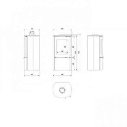 Купить Печь-камин Kratki Falcon 9 в Бресте