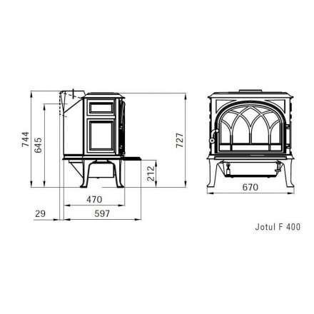 Чугунная печь камин Jotul F 400 BP в Бресте