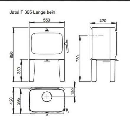 Чугунная печь камин Jotul F 305 LL WHE в Бресте