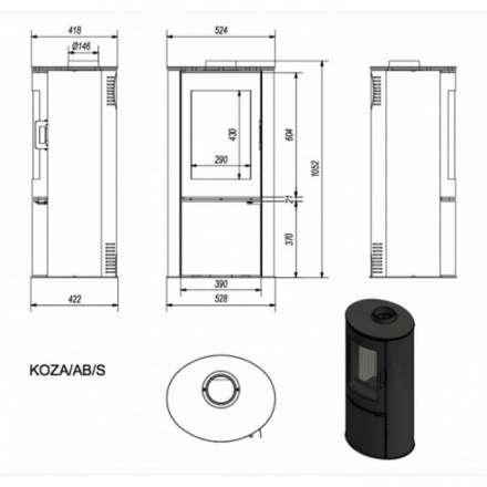 Купить Печь-камин Kratki Koza/AB/S/DR в Бресте Амазонка бай фото в Бресте