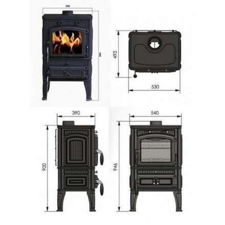 Печь-камин Guca LAVA из чугуна в Бресте