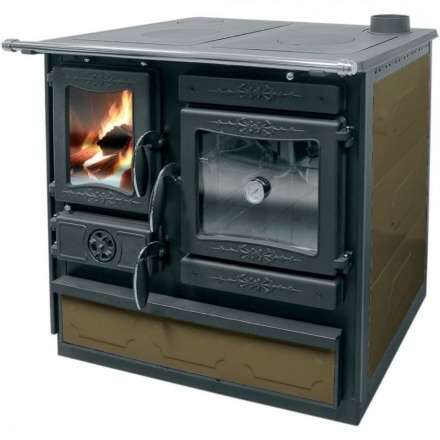Печь-камин Guca GULIVER с плитой - bordo, cream в Бресте