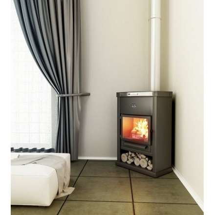 Недорогой камин Теплодар ОВ-140 (угловой) фото в интерьере в Бресте