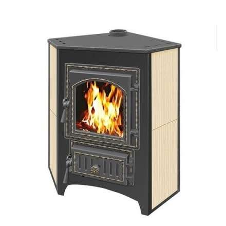 Печь-камин Везувий ПК-01 (270) угловой бежевый 9 кВт Амазонка бай фото в Бресте