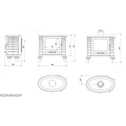 Купить Печь-камин Kratki Koza K8 в Бресте Амазонка бай фото в Бресте