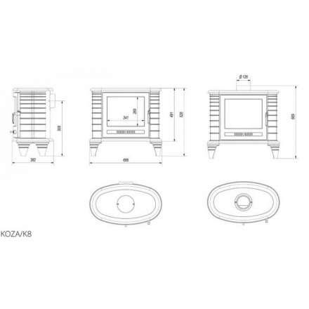 Купить Печь-камин Kratki Koza K8 в интерьере в Бресте Амазонка бай фото в Бресте