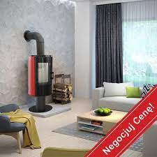 Купить Печь-камин Kratki Koza/AB/S/NO/Kafel/Czerwony в интерьере в Бресте Амазонка бай фото в Бресте