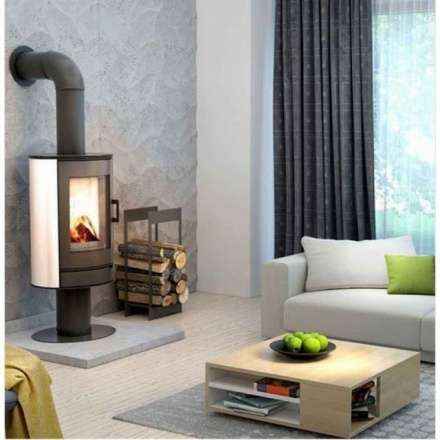 Купить Печь-камин Kratki KOZA/AB/S/N/KAFEL/BIALY (кафель белый) в интерьере в Бресте Амазонка бай фото в Бресте