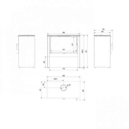Печь-камин Kratki Juno 12/C Амазонка бай фото в Бресте