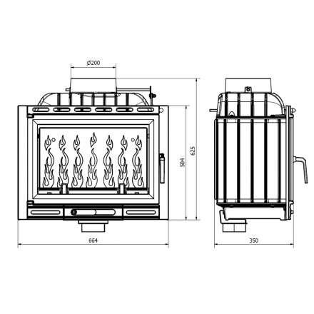 Каминная топка Kawmet W13A-11,5 кВт EKO в Бресте