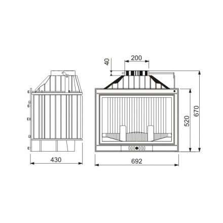 Каминная топка Invicta 700 PRIMO с шибером в Бресте