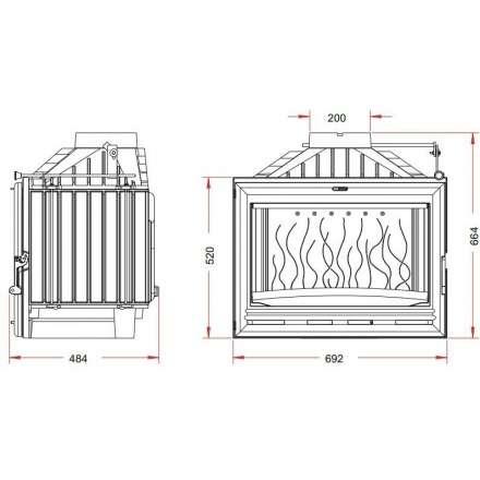 Каминная топка Invicta 700 Option с шибером в Бресте
