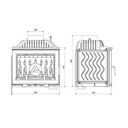 Каминная топка Kawmet W17 12,3 кВт EKO в Бресте