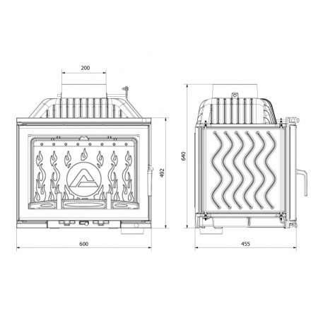 Каминная топка Kawmet W17 DECOR 14 кВт в Бресте
