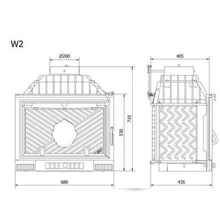 Каминная топка Kawmet W2-14,4 кВт в Бресте
